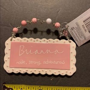 Department 56 Ceramic  Ornament Name Tags New Brianna